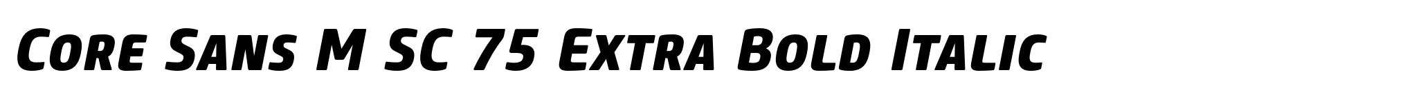 Core Sans M SC 75 Extra Bold Italic image
